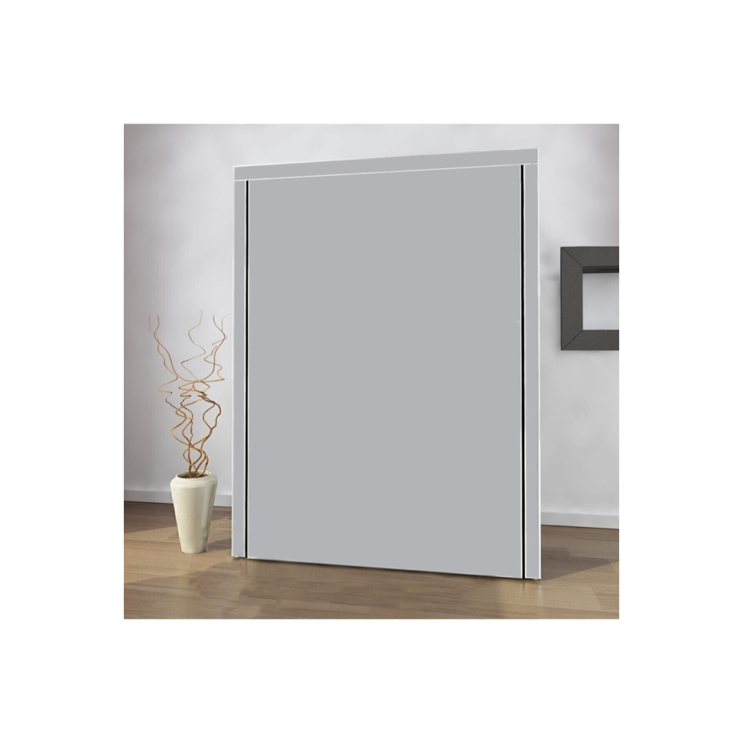 Özel Tasarım Güçlendirilmiş Çelik Yapım Yorgan Hurcu Yüklük Saklama Dolabı Gri Renk Bez Dolap