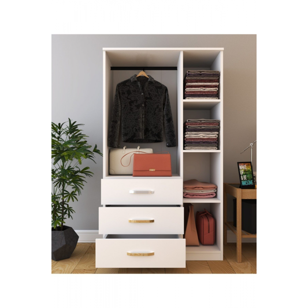 Ece Lüx 3 Kapı 3 Çekmeceli Gardırop