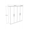Gm 051 4 Kapılı Aynalı Gardrop Dolap