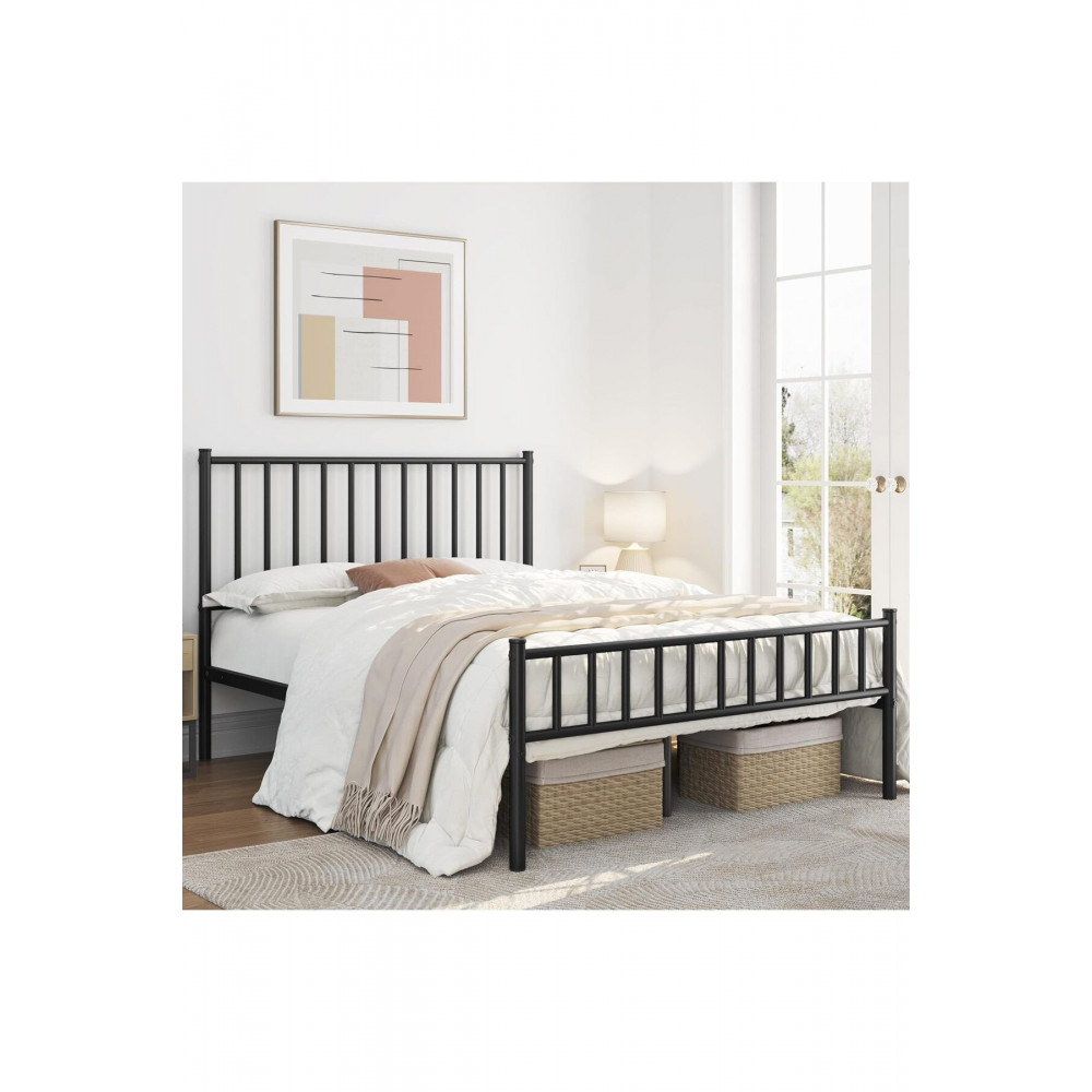 Metal Karyola, Çınar Metal Karyola Siyah Beyaz Gold renk seçenekli, Çift Kişilik