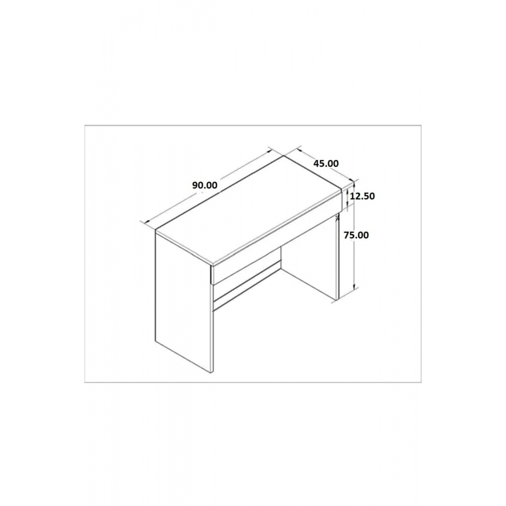 Arya Novella Mode Çekmeceli Beyaz Makyaj Masası/dresuar/çalışma Masası Make Up Desk