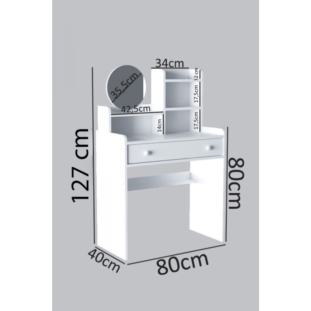 Kumru Tabureli Makyaj Masası