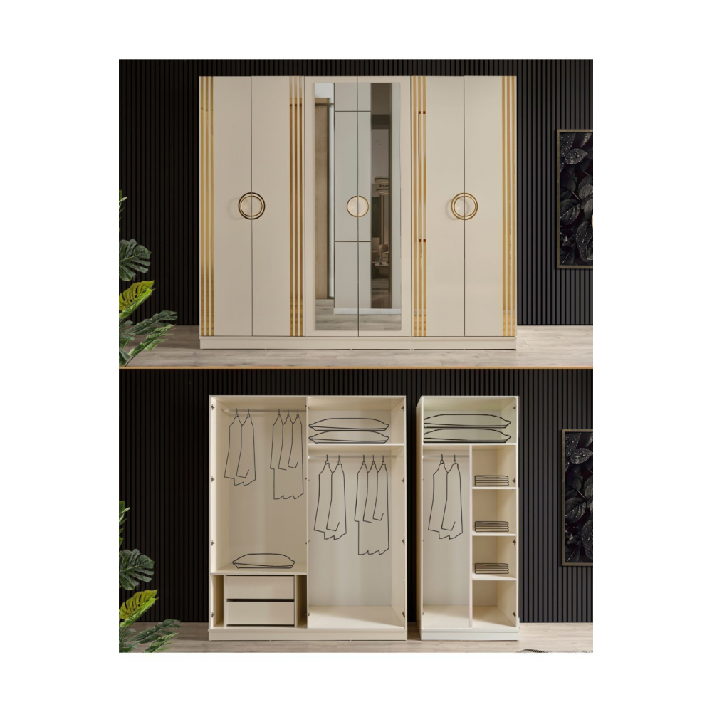 Madrid Krem (Aytaşı) Yatak Odası Takımı