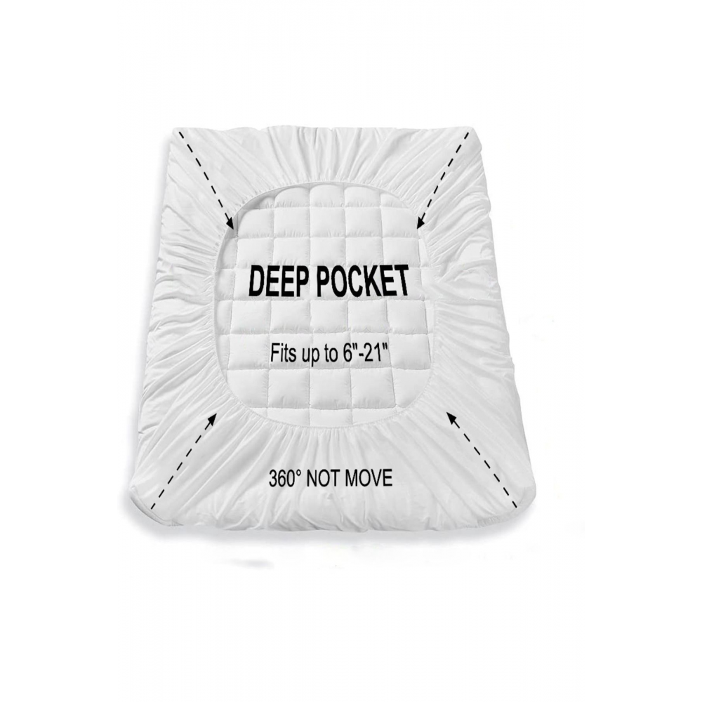 Fitted Kapitoneli Alt Ve Üst Yüzeyinde %100 Pamuklu Kumaş Uyku Pedi, Yastık Kılıfı Hediyeli,