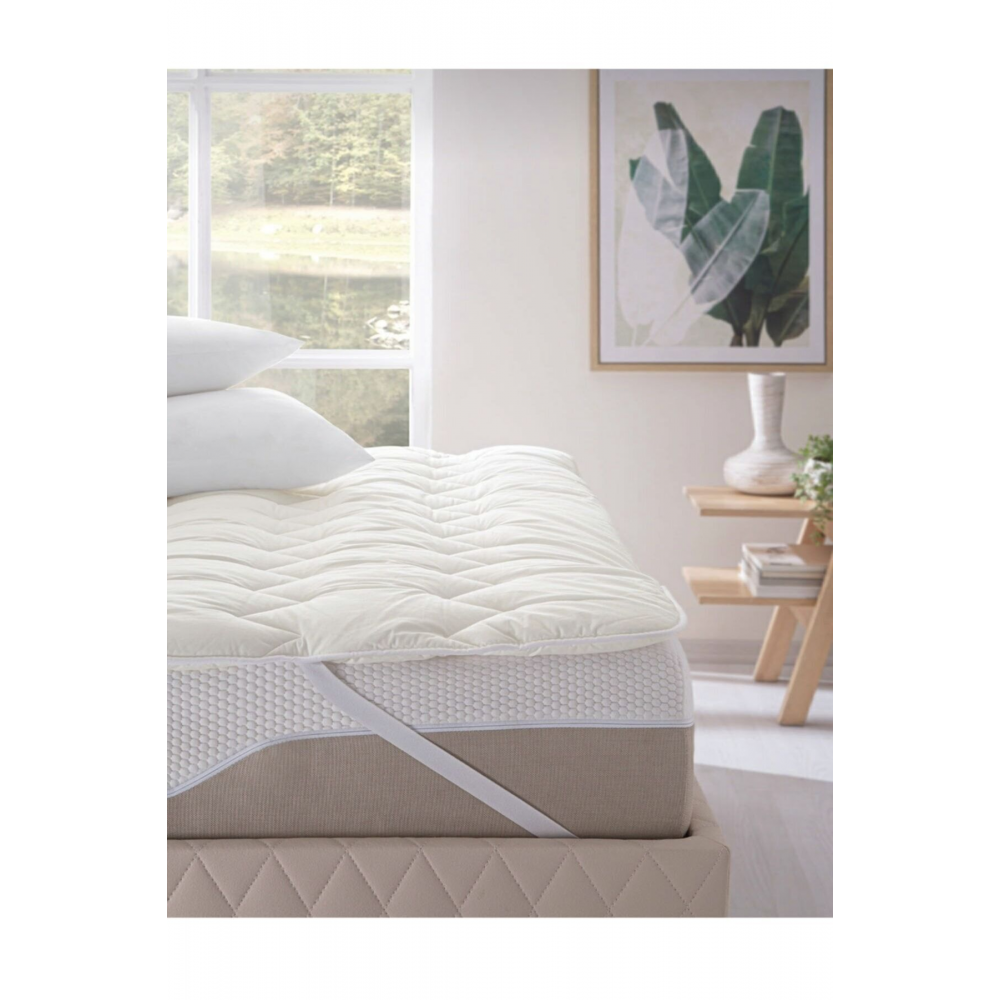 Yün Dolgulu Yatak Pedi Uyku Pedi Lastikli Yıkanabilir