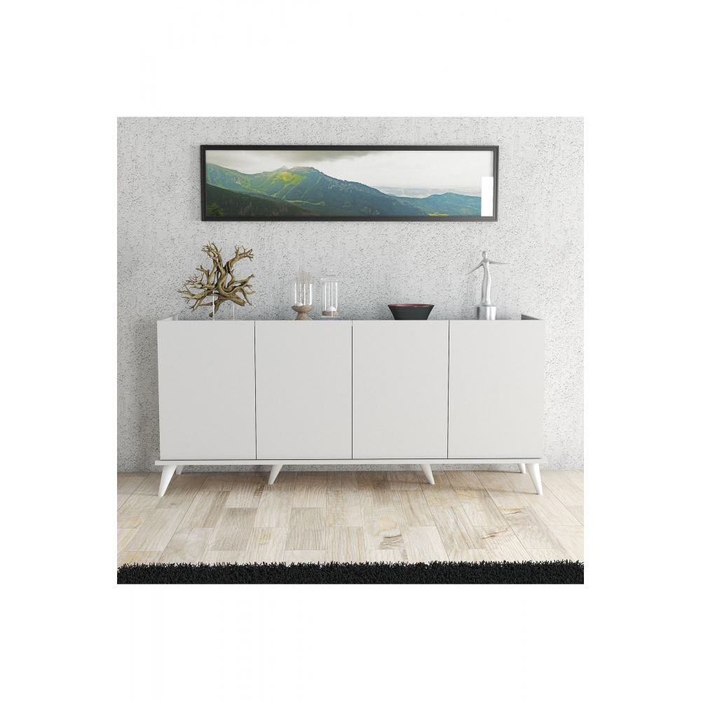 1602 Elegante 180 Cm Modern Konsol Beyaz