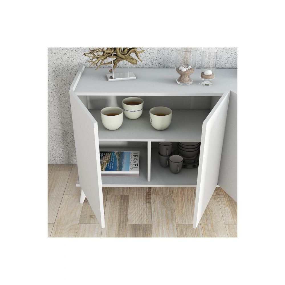 1602 Elegante 180 Cm Modern Konsol Beyaz