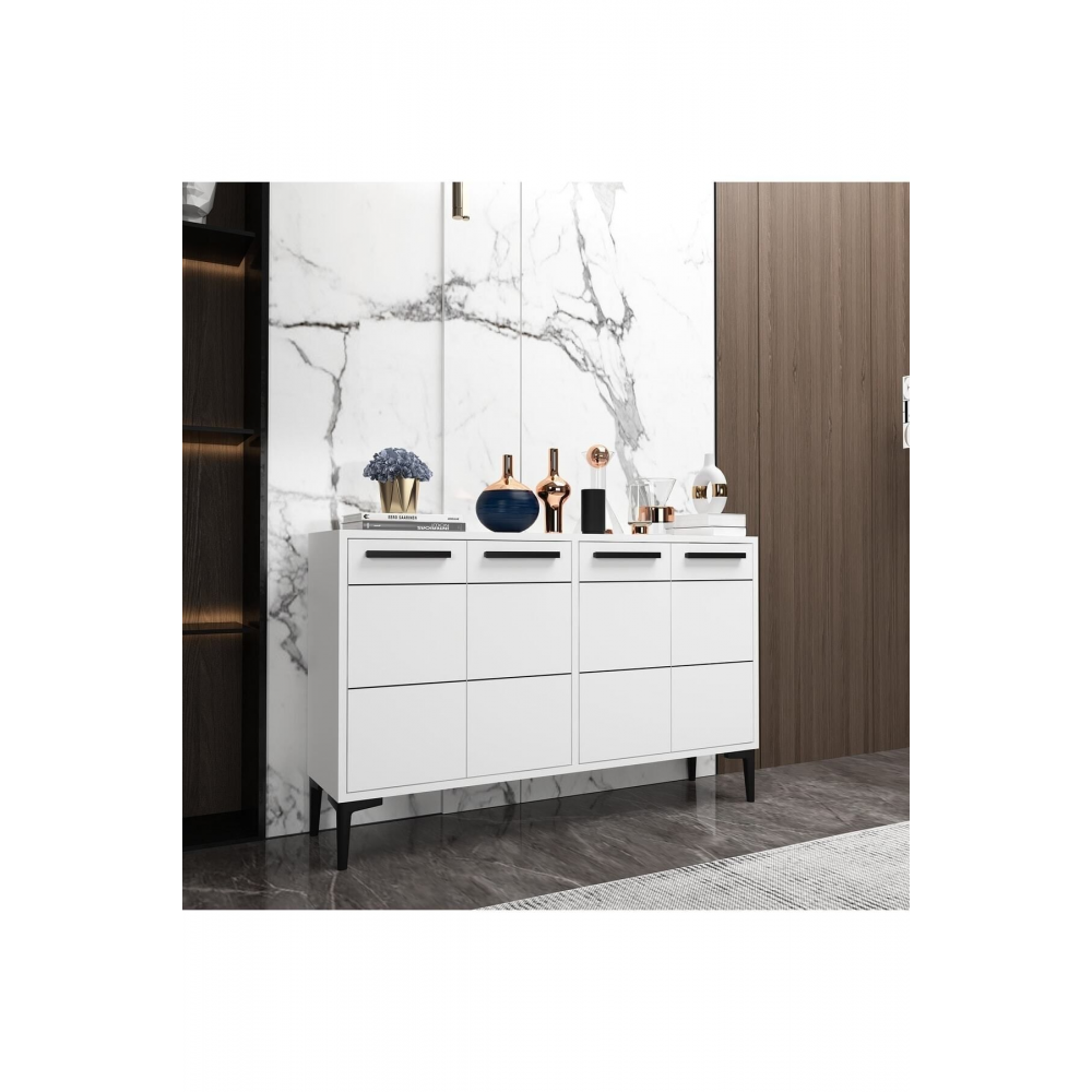 Stria Beyaz Konsol,tv Sehpası,tv Ünitesi,kahve Köşesi,mutfak Dolabı,çok Amaçlı Dolap