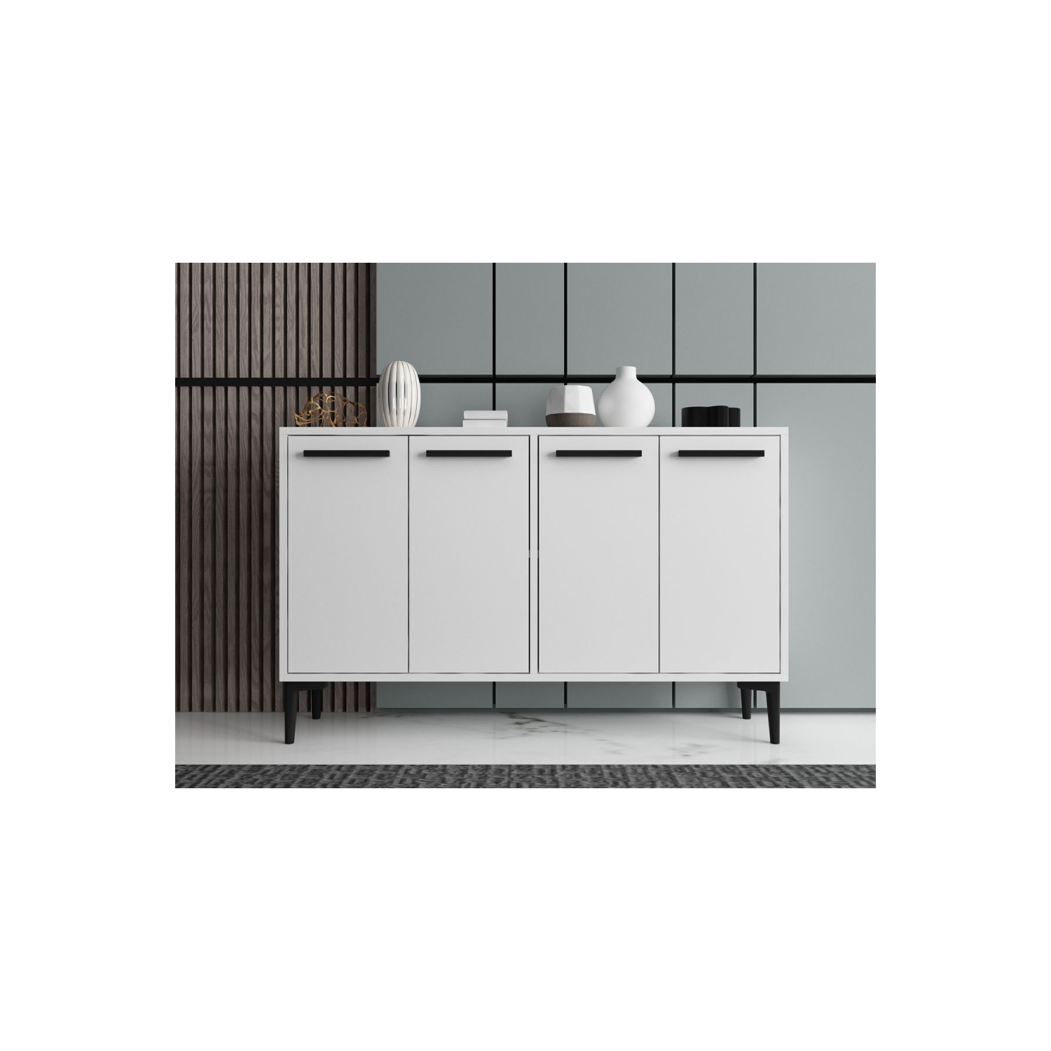 Vern 120cm Konsol, Tv Sehpası, Tv Ünitesi, Kahve Köşesi, Banyo Dolabı, Çok Amaçlı Dolap