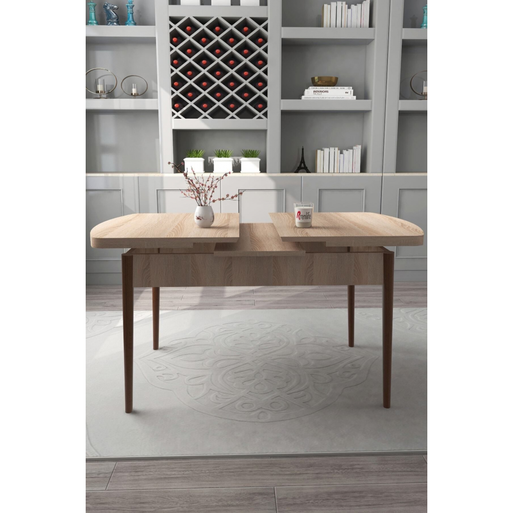 YEMEK MASASI AHŞAP MASA KELEBEK MASA AÇILIR KAPANIR 6 KİŞİLİK MASA( SONOMO)