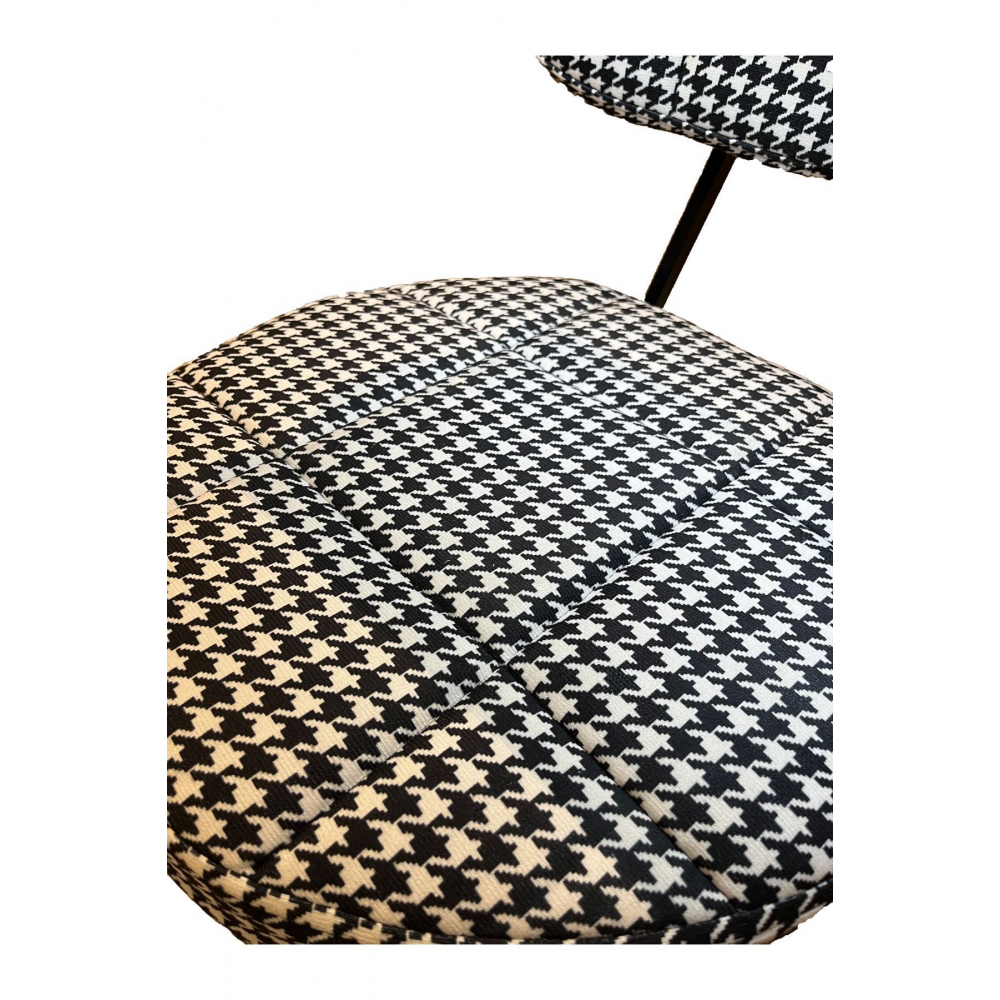 4 Adet Poverty Sandalye Siyah Mutfak Salon Yemek Odası Sandalyesi Metal Ayak