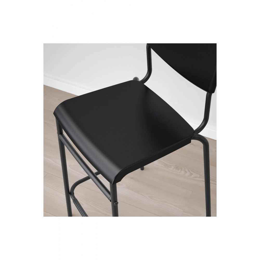 AKDENİZ STIG siyah 63 cm modern bar sandalyesi