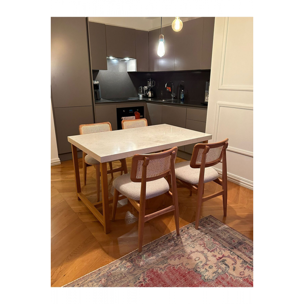 Hazeran Sandalye Ahşap Doğal Lüx Sandalye