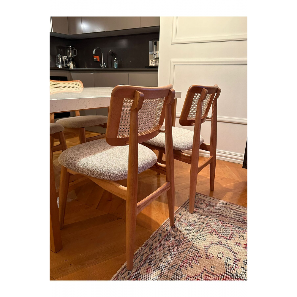 Hazeran Sandalye Ahşap Doğal Lüx Sandalye