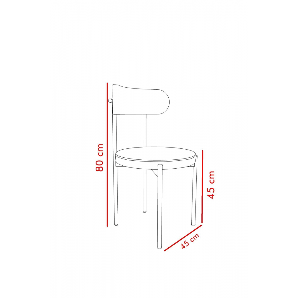 Trend 6 Kişilik Mutfak Masa Takımı Beyaz-Krem-Siyah