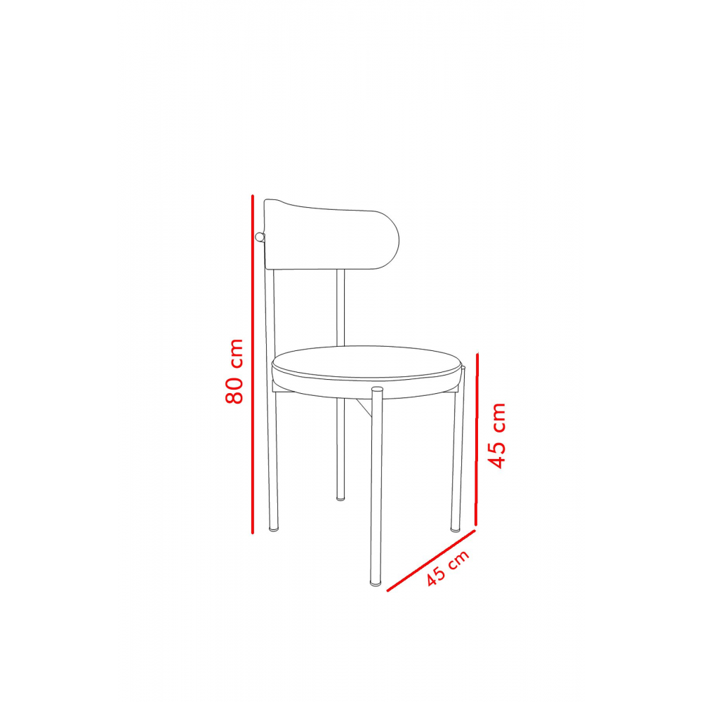 Trend 6 Kişilik Mutfak Masa Takımı Beyaz-Siyah-Siyah