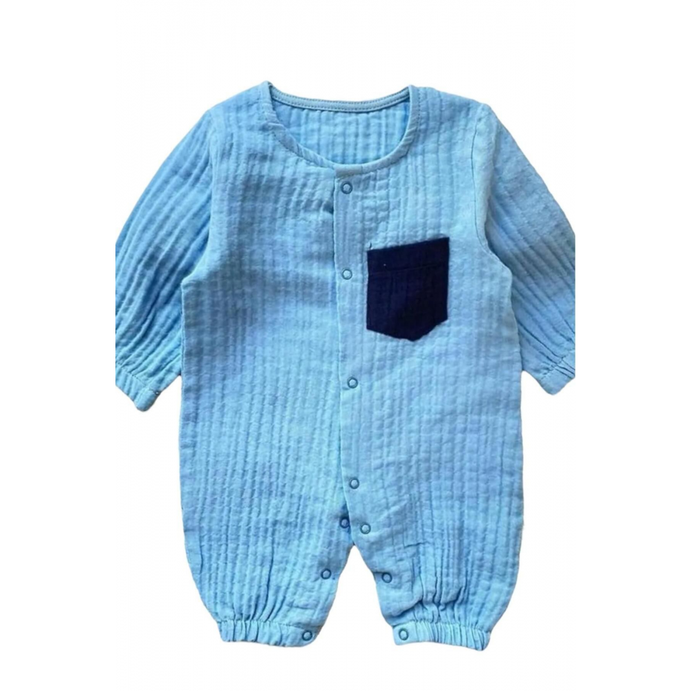 Altıntaş Baby Boydan Çıtçıtlı Çizgi Detaylı Asorti Muslin Mevsimlik 3'lü Tulum Set