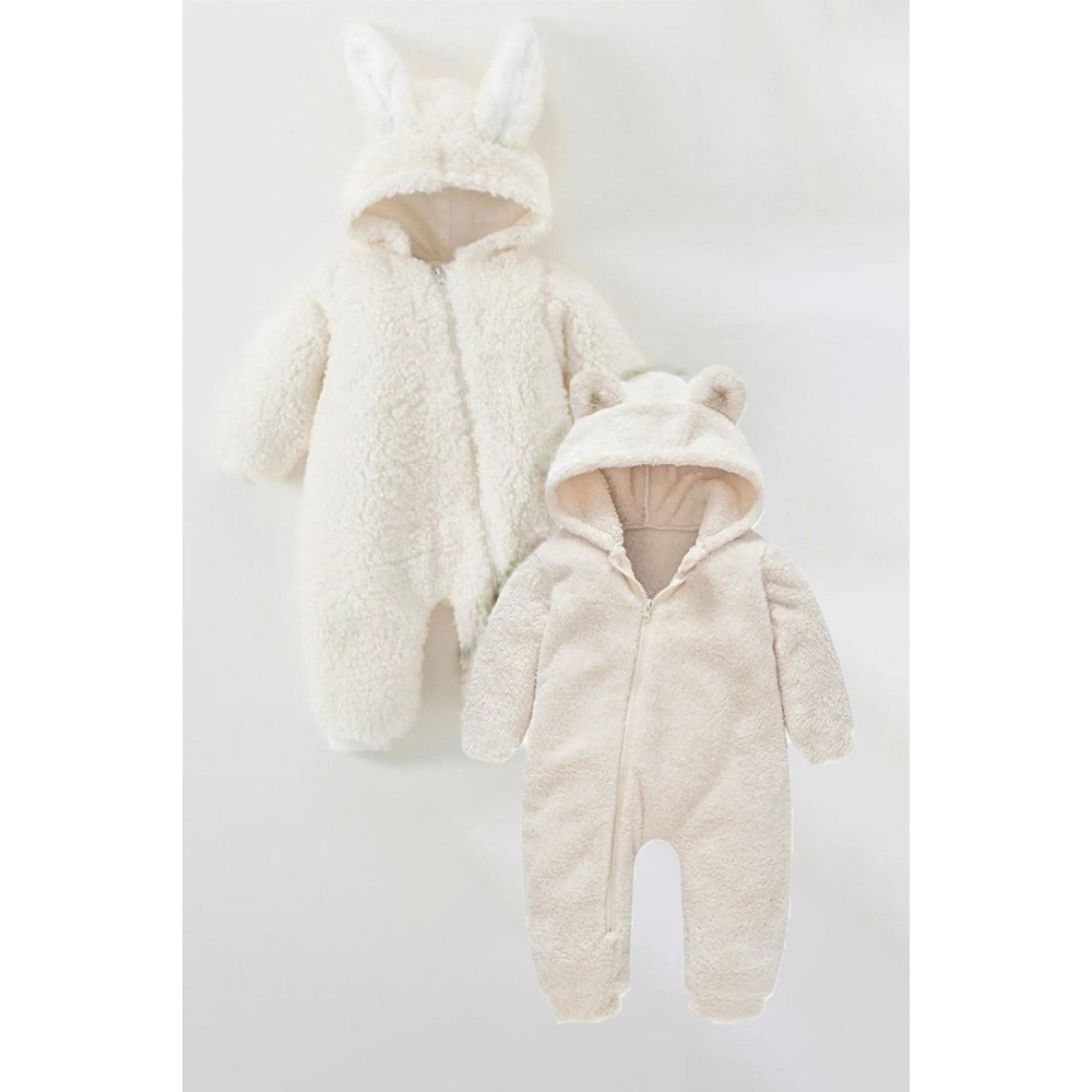 Erkek Kız Bebek Ve Çocuk Peluş Ayıcık Tavşan İkili Tulum