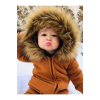 Kürk Yaka Kapüşonlu Içi Polarlı Tulum Bebek Ve Çocuklar Için Giyim Erkek Ve Kız Bayramlık Hediye