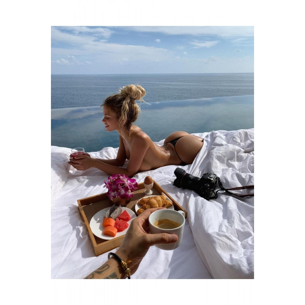 Esnek Kumaş Yandan Bağlamalı Tek Kat Astarsız Seksi Siyah Tanga Bikini Altı 4253