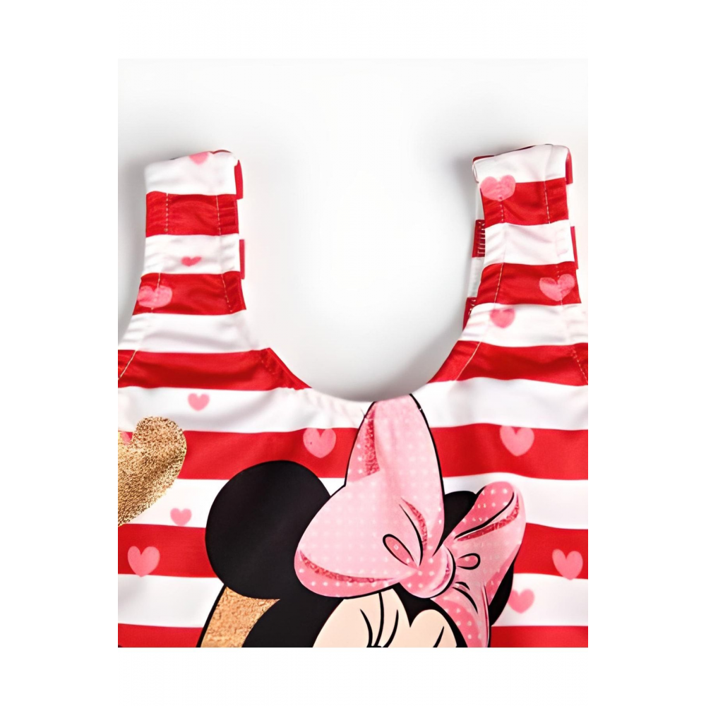 Kız Çocuk Mickey Maouse Kırmızı Mayo