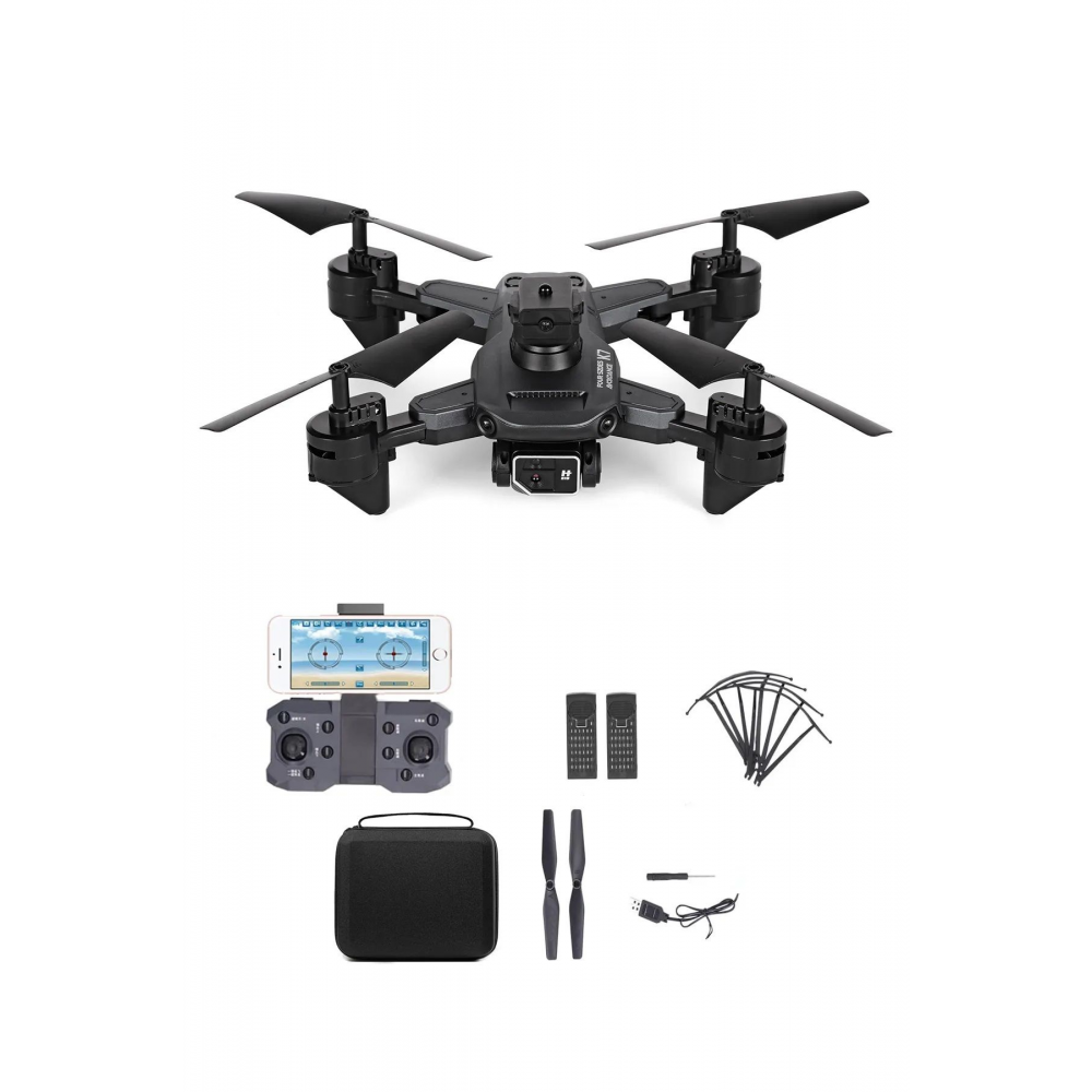 1080P HD Yedek Bataryalı 2 Kameralı 4 Yönlü Engel Algılama Sensörlü Başlangıç Seviye Drone