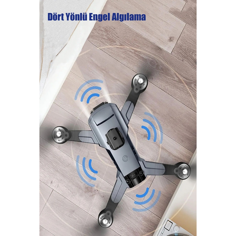 1080P HD Yedek Bataryalı 2 Kameralı 4 Yönlü Engel Algılama Sensörlü Başlangıç Seviye Drone