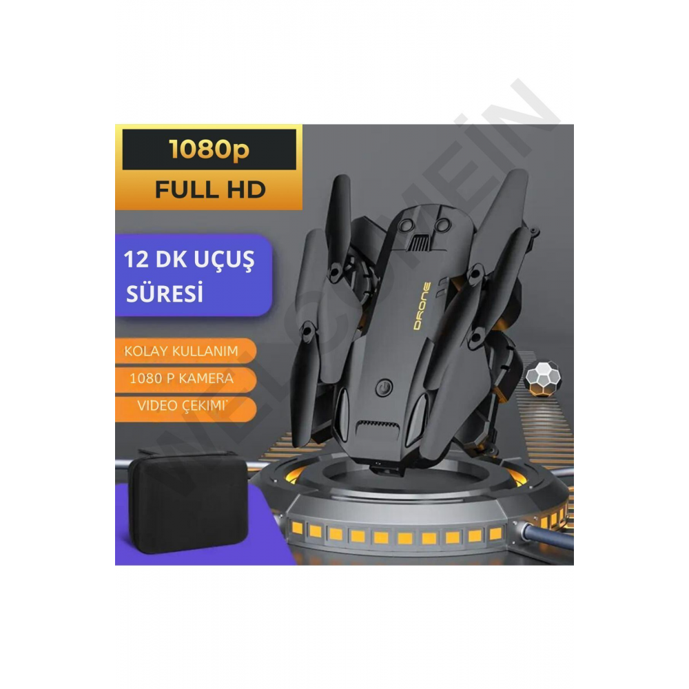 Astro 1080P HD Kameralı Drone Katlanabilir Taşıma Çantalı 4 Pervaneli Havada Stabil Kalma