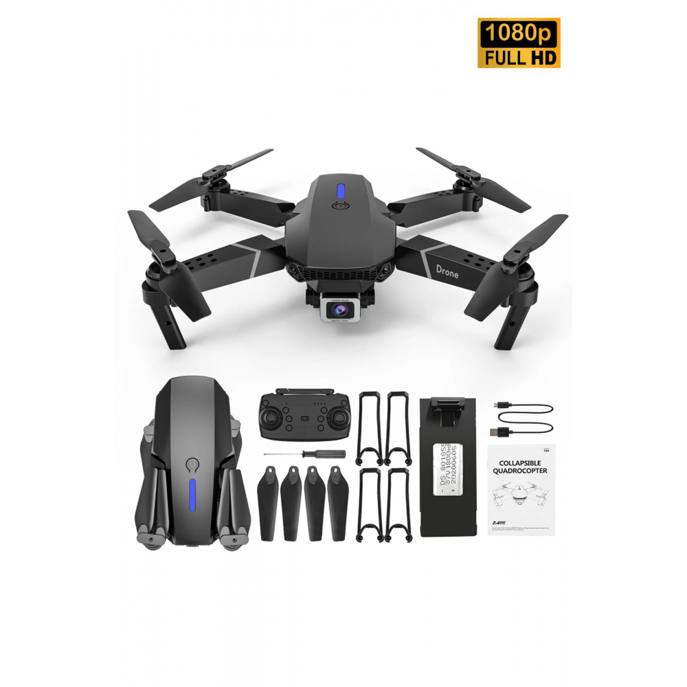 E88 Sirius Takla Atabilen Havada Sabit Kalabilen Katlanabilir Taşıma Çantalı HD Kameralı Drone