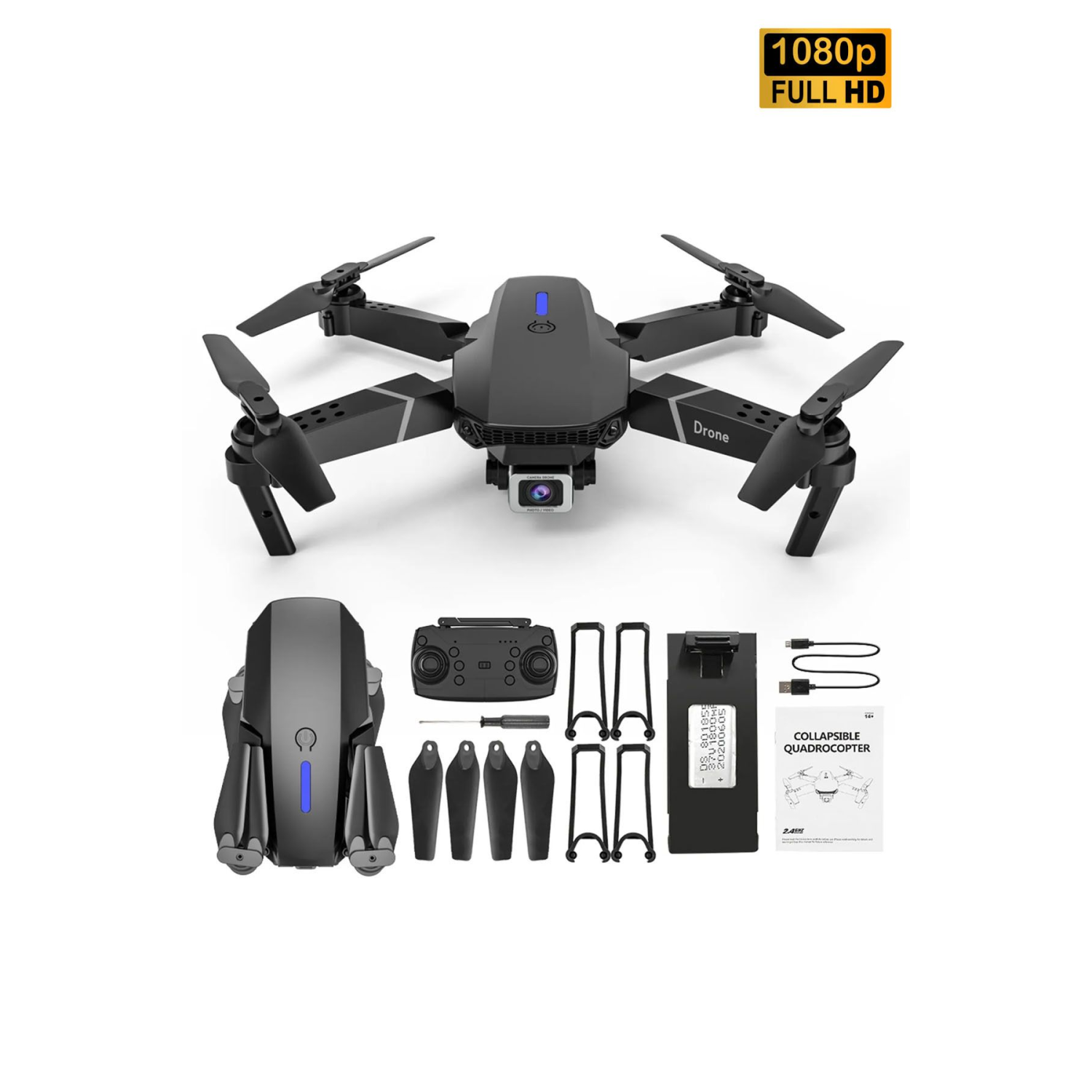 E88 Sirius Takla Atabilen Havada Sabit Kalabilen Katlanabilir Taşıma Çantalı HD Kameralı Drone