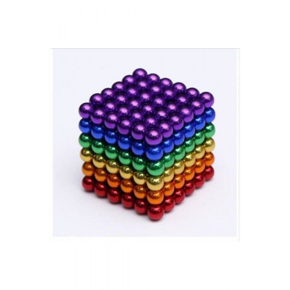 6 Renkli Mıknatıslı Küp 5mm 216 Adet Sihirli Manyetik Toplar