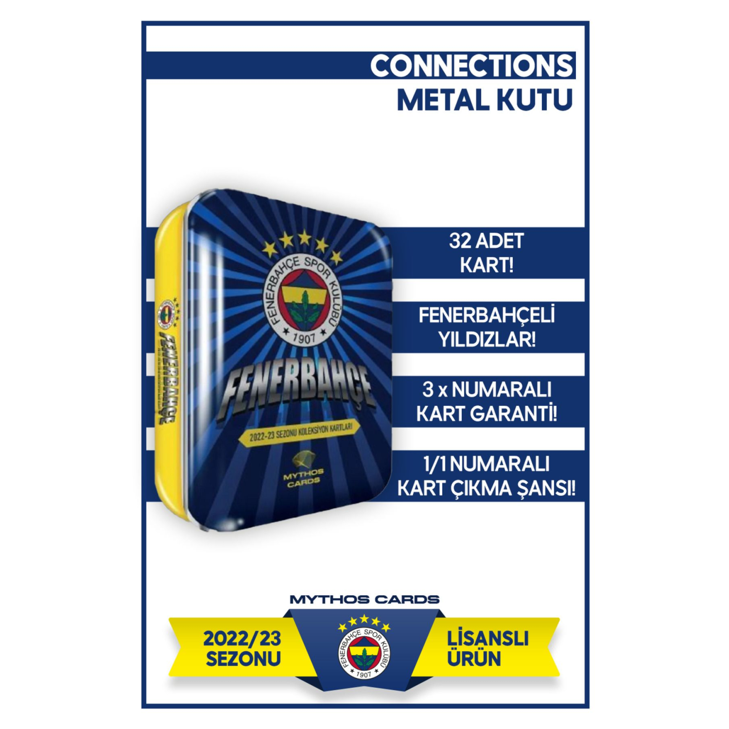Connections 2022-23 Metal Kutu Futbolcu Kartları