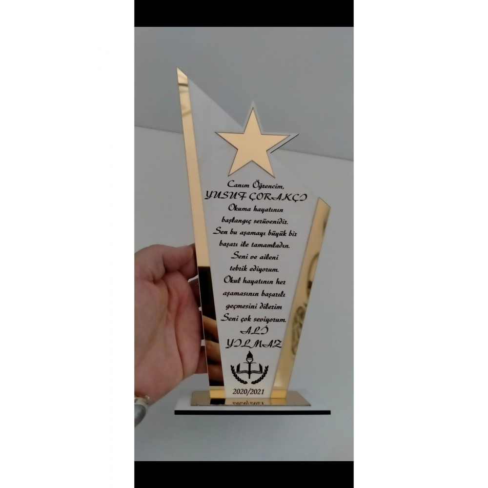 Okul Mezuniyet Hartırası 3 Lü Set Gold Veya Gümüş Pleksi Kişiye Özel