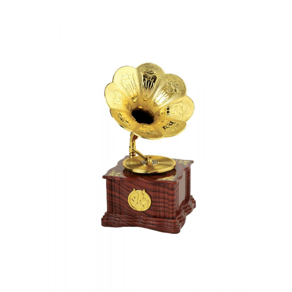 Dekoratif Nostaljik Dönen Plaklı Gramafon Müzik Kutusu Hd132