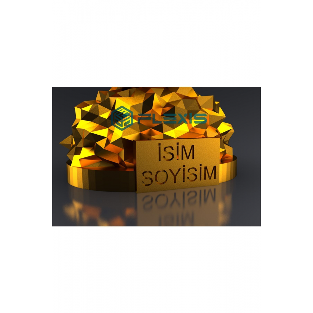 İSMİNİZE ÖZEL FIFA BALLON D'OR MAKETİ GOLD KAPLAMA 15 CM HEDİYELİK