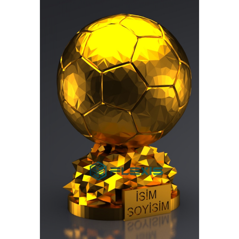 İSMİNİZE ÖZEL FIFA BALLON D'OR MAKETİ GOLD KAPLAMA 15 CM HEDİYELİK