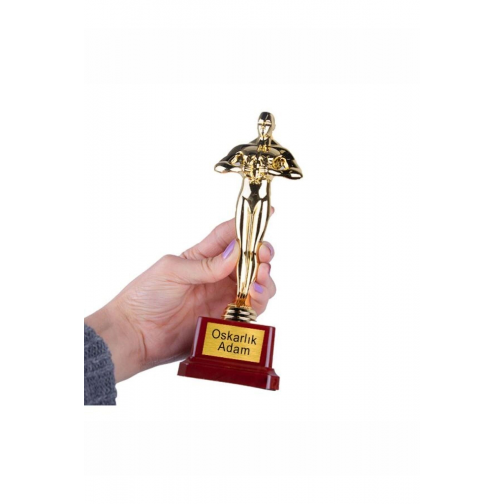 Kişiye Özel Isim Baskılı Yılın En Iyi Babası Annesi Oscar Ödülü Oscar Heykel (19CM)