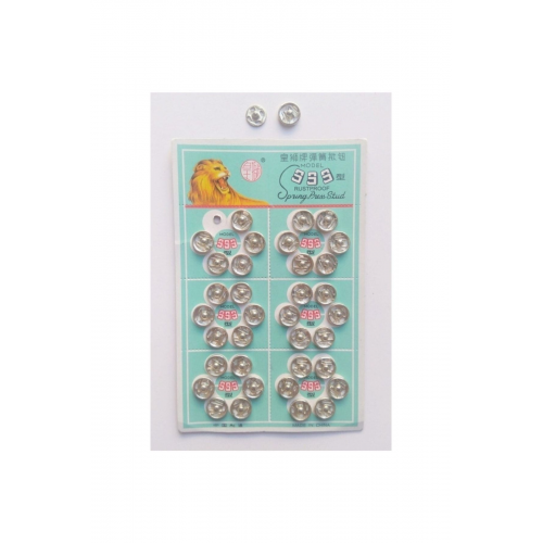 Çıtçıt Dügme Gümüş Renk 1no (10mm) 36 Adet