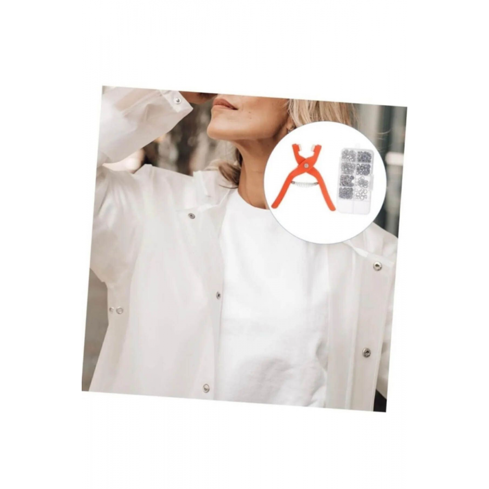 Pratik 100'lü Çıt Çıt Takma Çakım Makinesi Takım Seti 9.5 Mm Çıt Çıt Takma Seti