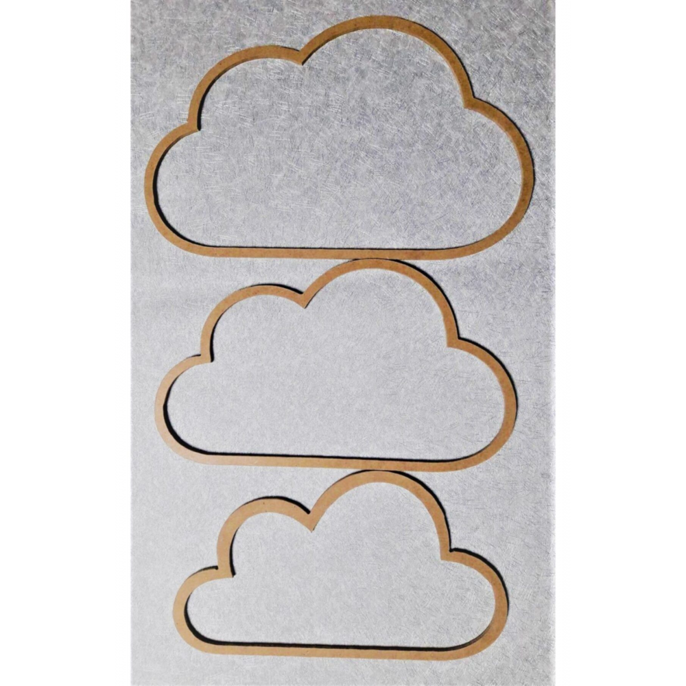 3'lü Vidasız Ahşap Bulut Kasnak,3 Mm Kalınlığında Düş Kapanı, Makrome Örgü Için Mdf Kasnak