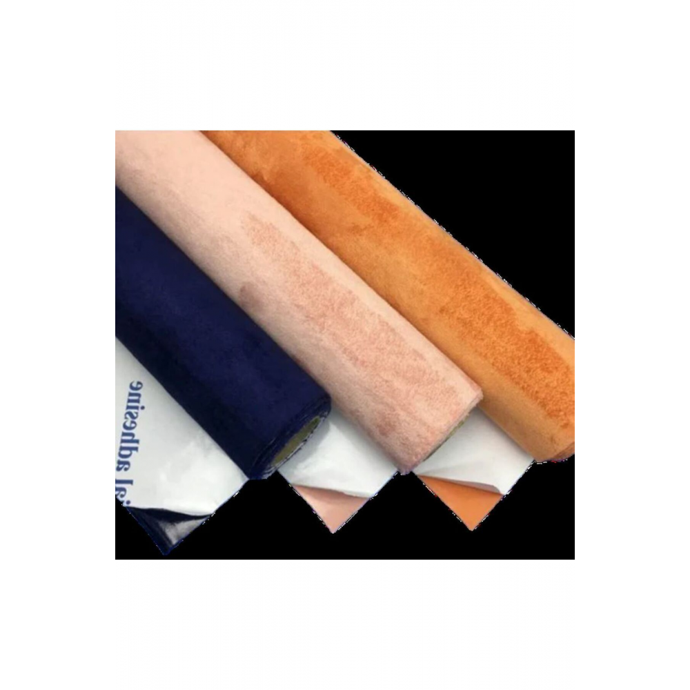 Yapışkanlı Alkantara Kumaş 150cm X 100 Cm Flok Süet Kadife Oto Döşemelik
