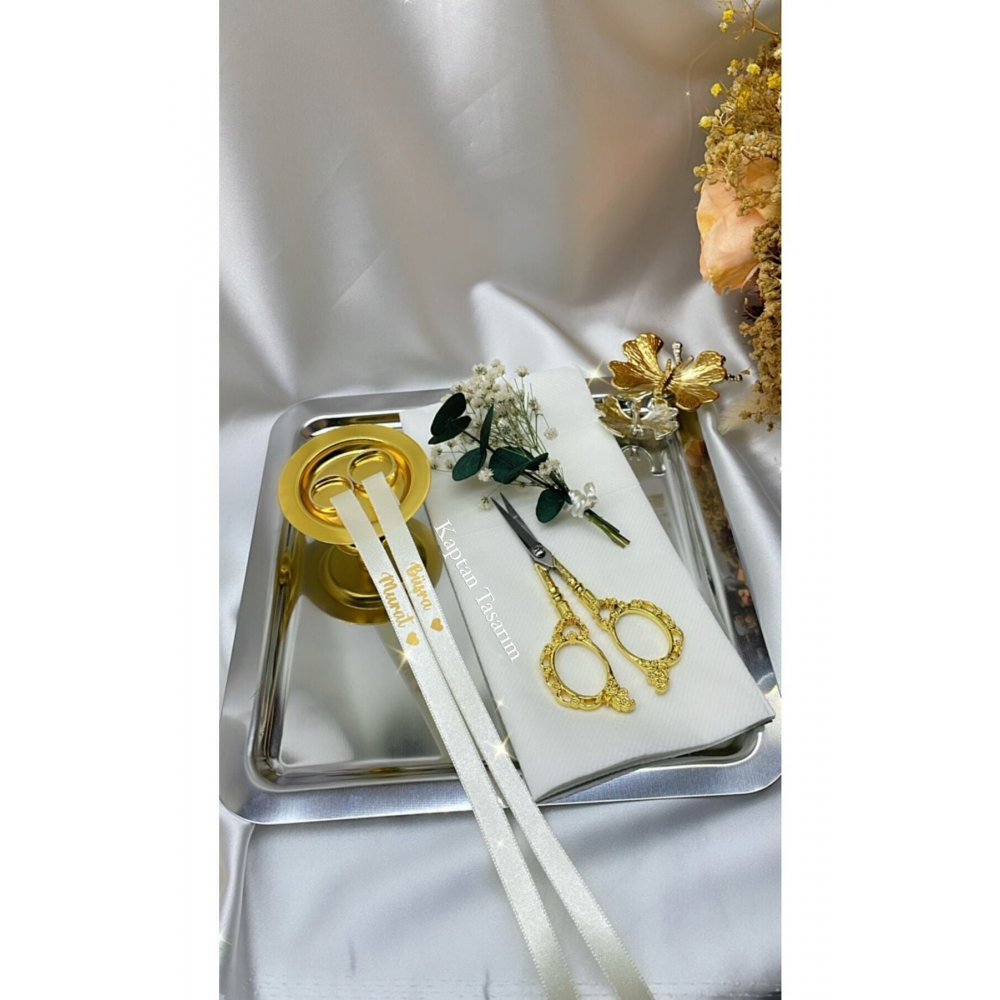 Söz-nişan Kurdelesi Gold Yazılı (saten)