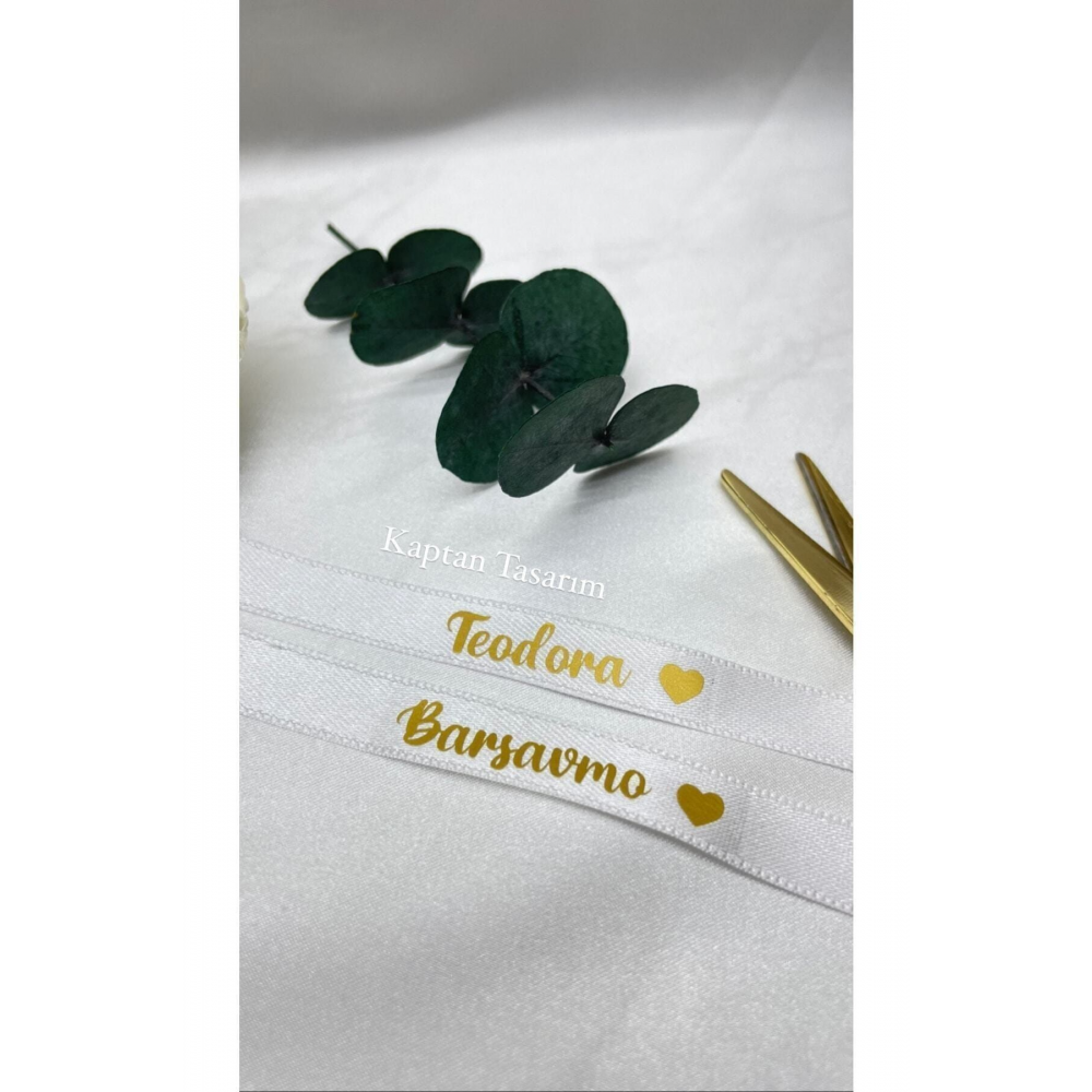 Söz-nişan Kurdelesi Gold Yazılı (saten)