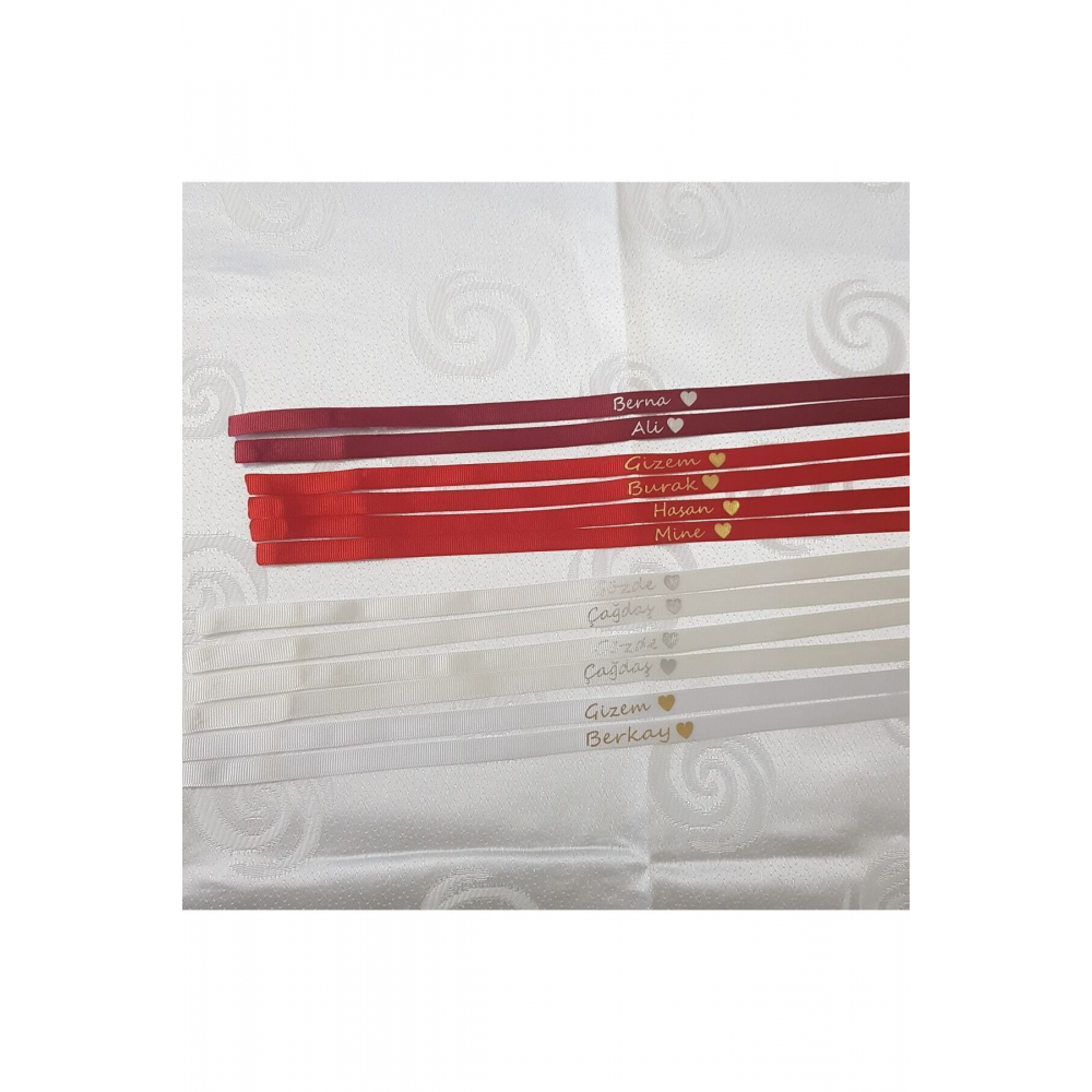 Tarihsiz Söz&nişan Isimli Kalpli Yüzük Kurdelesi