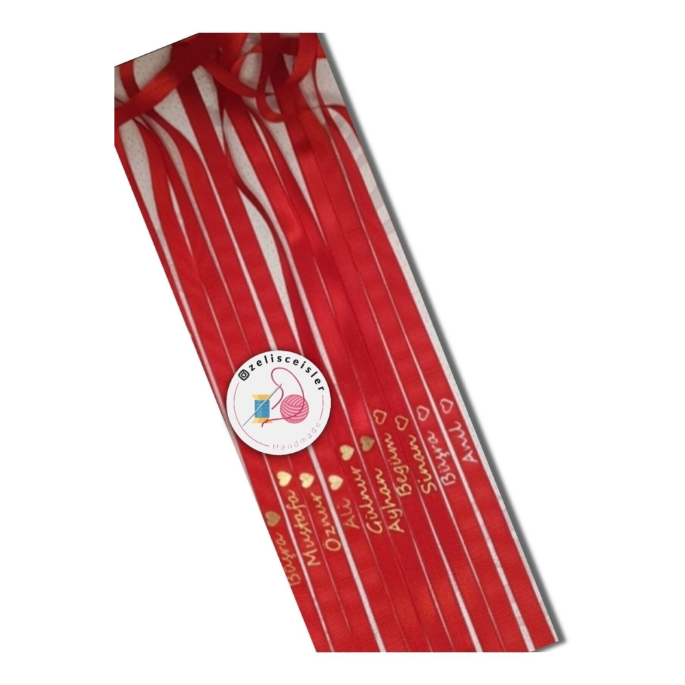 Tarihsiz Söz&nişan Isimli Kalpli Yüzük Kurdelesi