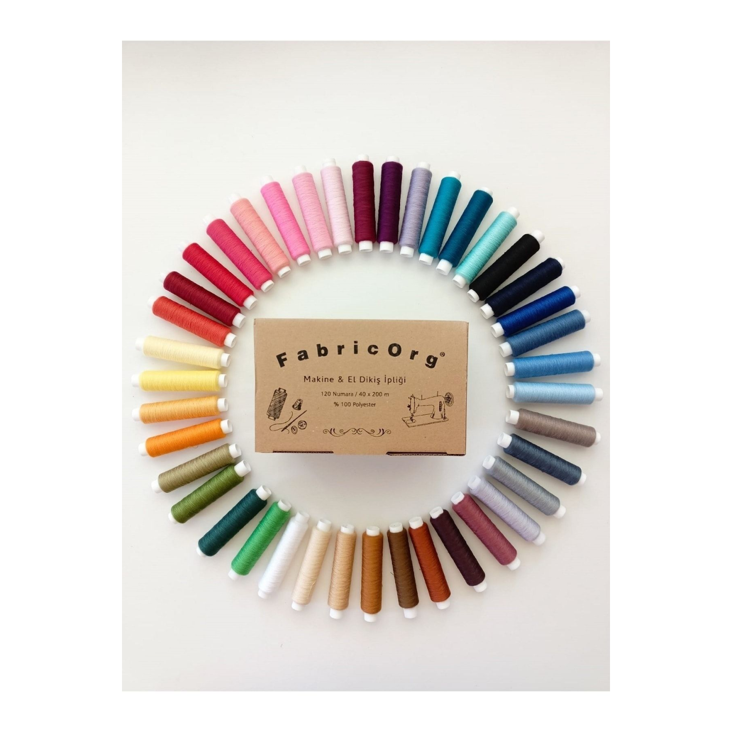 200 M X 40 Renk 120 Numara Makine & El Dikiş Ipliği Seti