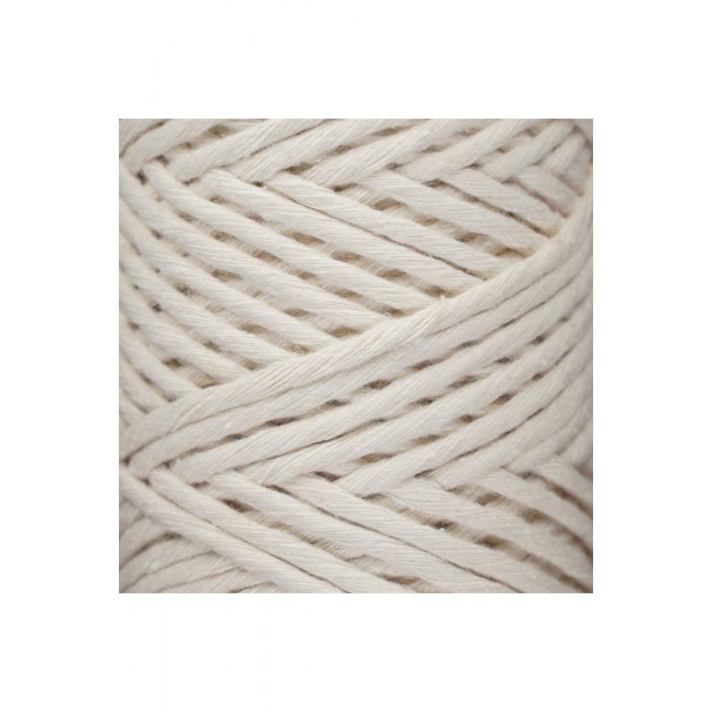 Taranan Makrome Ipi 3mm Taranabilir Pamuk Makrome Ipi Makrame Ipi Ekru