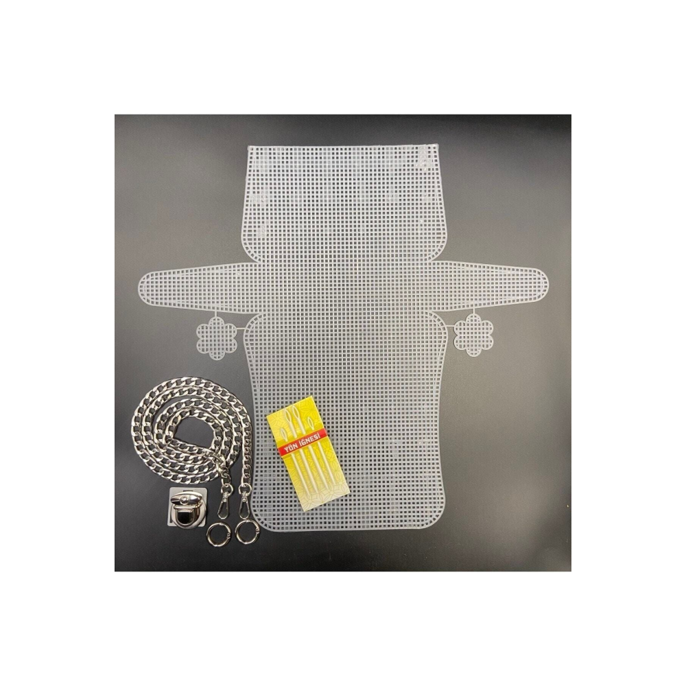 Büyük Plastik Kanvas Çanta Seti