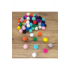 15 Mm Peluş Ponpon - Renkli Ponpon 100 Adet - Pelüş Ponpon - Süs Ponpon