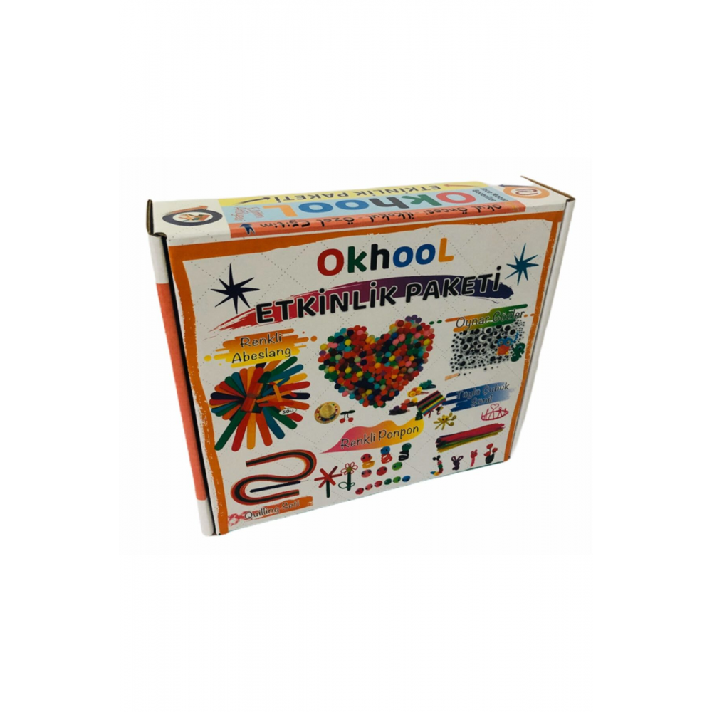 Etkinlik Paketi - Renkli Ponpon - Abeslang - Şönil - Oynar Göz- Quillling